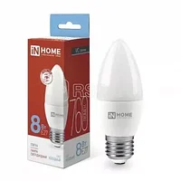 Лампа светодиодная LED-СВЕЧА-VC 8Вт свеча 6500К холод. бел. E27 760лм 230В IN HOME 4690612024820