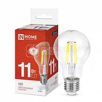 Лампа светодиодная LED-A60-deco 11Вт грушевидная прозрачная 4000К нейтр. бел. E27 1160лм 230В IN HOME