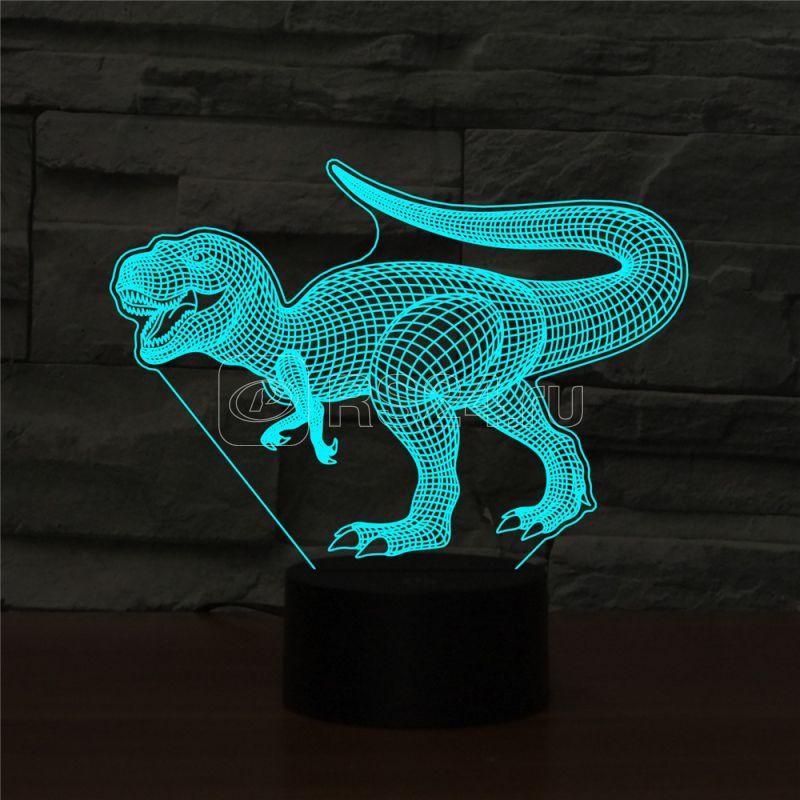 Светильник светодиодный настольный NL-405 "Динозавр" 3Вт RGB USB ночник фиолет. Camelion 14563 - фото 4 - id-p110614625