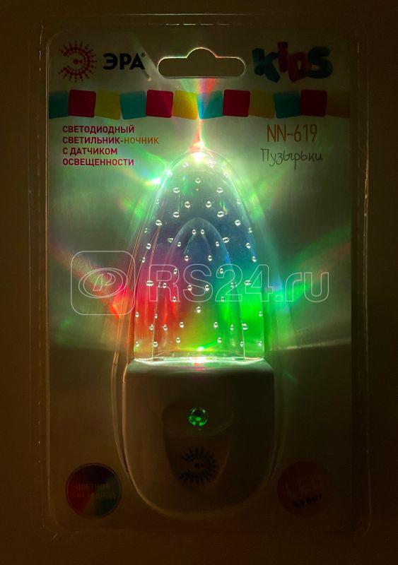 Светильник NN-619-LS-W ночник "Пузырьки" от сети с сенсором бел. ЭРА Б0019103 - фото 1 - id-p110614693