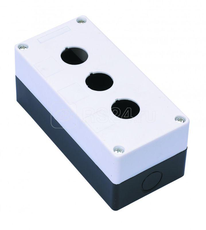 Пост кнопочный 3-м КП-101 d22мм с кабел. вводом для устройств сигнализации и управления пластик. бел. DEKraft - фото 1 - id-p110613065