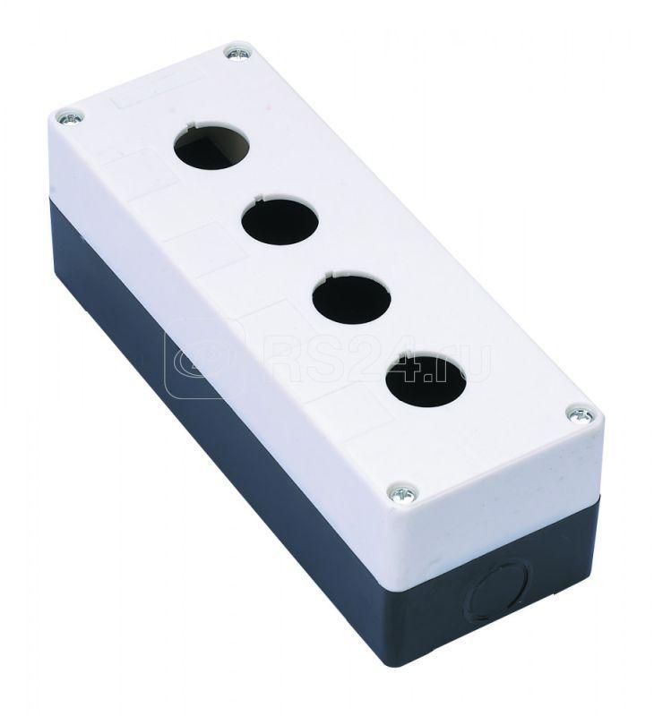 Пост кнопочный 4-м КП-101 d22мм с кабел. вводом для устройств сигнализации и управления пластик. бел. DEKraft - фото 1 - id-p110613066