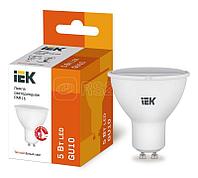 Лампа светодиодная ECO PAR16 5Вт 3000К тепл. бел. GU10 450лм 230-240В IEK LLE-PAR16-5-230-30-GU10