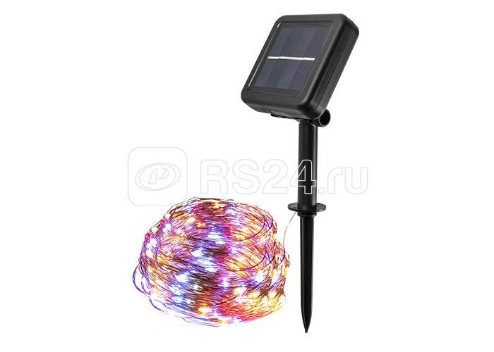 Светильник светодиодный садовый SLR-G03-200M нить 200LED мультицвет с колышком на солнечн. батарее ФАZА - фото 1 - id-p110615080