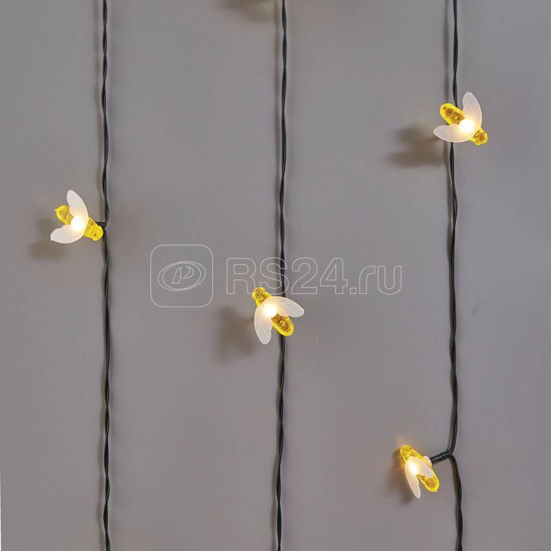 Светильник светодиодный садовый Каскад Янтарные Пчелы 10м IP65 с выносной солнечн. панелью 2м и аккумулятором - фото 4 - id-p110615134