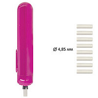 Ластик электрический BRAUBERG "JET", питание от 2 батареек ААА, 8 сменных ластиков, розовый, 229617, фото 3