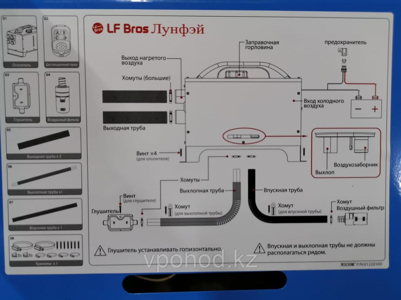 Обогреватель автономный дизельный Лунфэй 12-24-220вт - фото 2 - id-p110633998