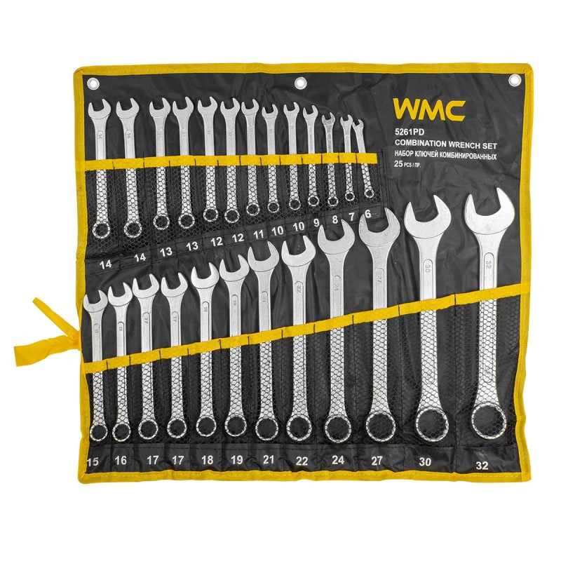 WMC tools Ключи комбинированные, набор 25пр. (6-32мм) WMC tools WMC-5261PD 54622 - фото 1 - id-p110637232