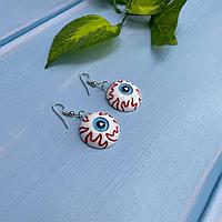 Сережки на Halloween в виде глазниц