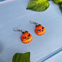 Сережки на Halloween в виде тыквы