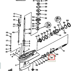 Шестерня передняя Yamaha ASTIKA Y 25, 40-50 6H44556000