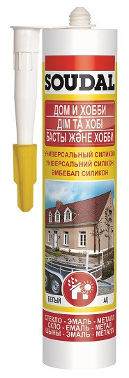 Кислотный универсальный силикон Soudal бесцветный 15*280 мл - фото 1 - id-p110642349