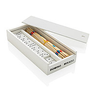 Набор настольных игр Микадо/Домино в деревянной коробке FSC®, белый; , Длина 20 см., ширина 9,2 см., высота