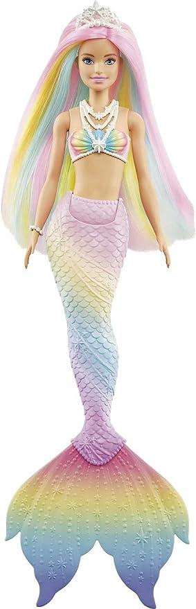 Кукла Барби Dreamtopia, волшебная радужная русалка радужными волосами и голубыми глазами в ассортиме