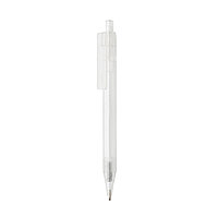 Ручка X8 из прозрачного rPET GRS, белый; , , высота 14 см., диаметр 1,1 см., P611.073