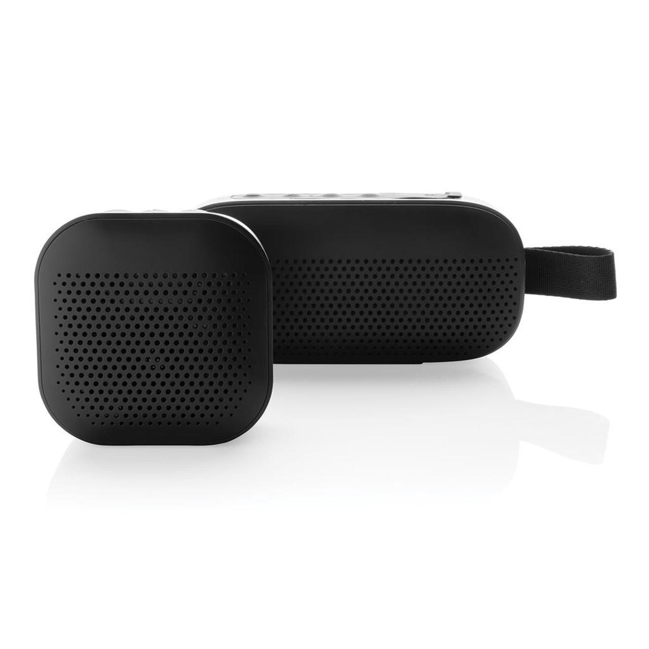 Колонка Soundbox из переработанного ABS-пластика RCS, 5 Вт, черный; , Длина 15,8 см., ширина 7,4 см., высота - фото 6 - id-p110642154