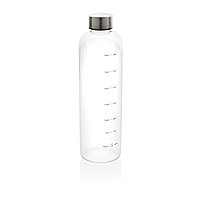 Мотивирующая бутылка для воды из rPET GRS, 1 л, прозрачный; , , высота 27 см., диаметр 8 см., P435.000