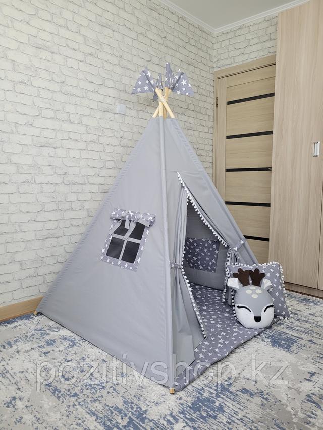 Детский домик вигвам Звезды подушка Олененок