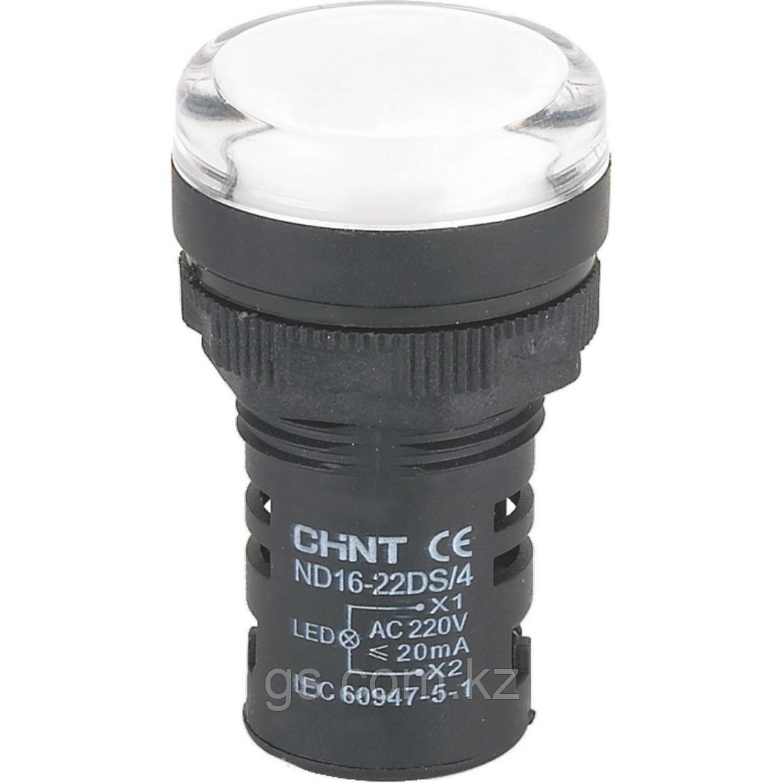 Индикатор CHINT ND16-22DS/2 белый АС/DC24В - фото 1 - id-p110641356