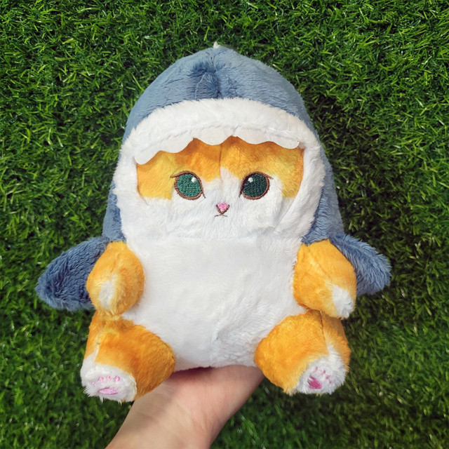 котик в костюме акулы мягкая игрушка