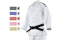 Дзюдоға арналған кимоно ADIDAS (Дзюдошылар) 750 г/м2 жаттығуға арналған ақ түсті
