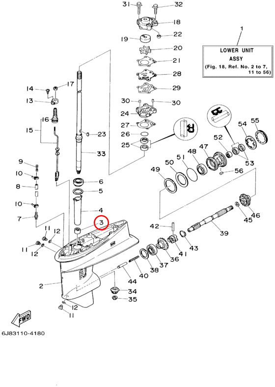 Игольчатый подшипник вертикальный вал Yamaha ASTIKA Y 30 93315220V7 - фото 1 - id-p109568649