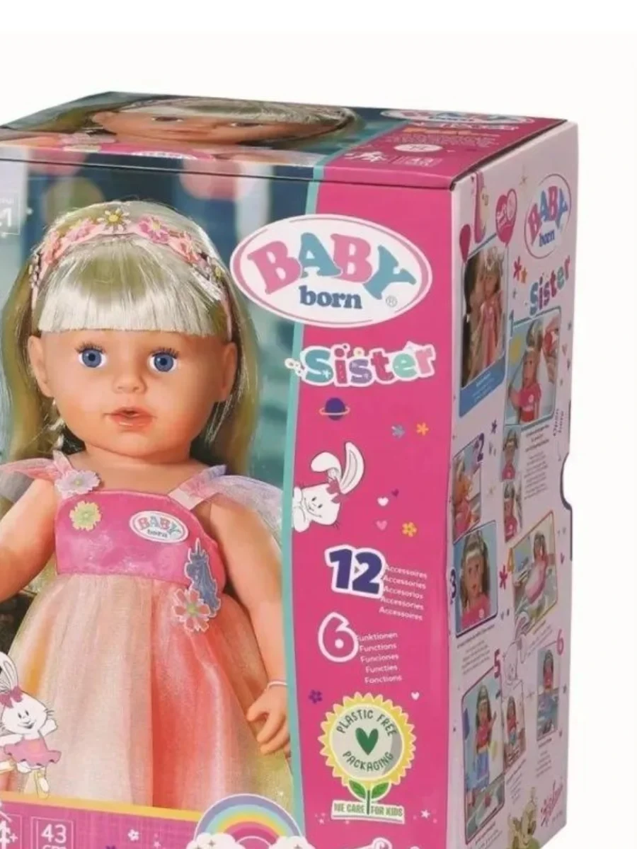 Baby born Бэби Борн Сестричка Soft Touch в платье единорога 43 см