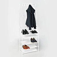Напольная вешалка для одежды с полками для обуви (4872)