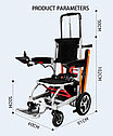 Электрическая инв. коляска + подъемник съемный, гусеничный. Для подъёма по лестницам. Гибрид. Общий вес 48 кг., фото 3