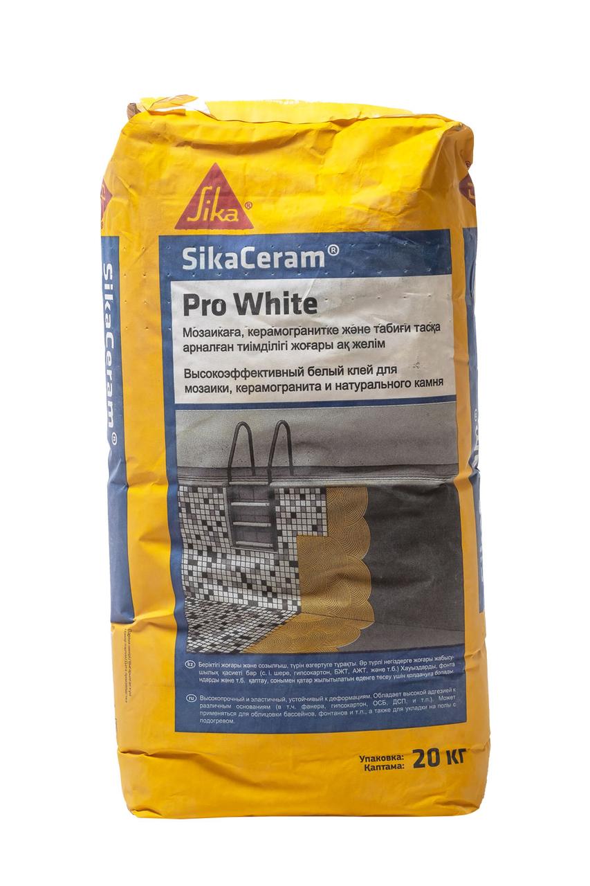 SikaCeram®Pro White - клей на основе белого цемента 20кг