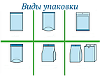 Виды упаковки: трехшовный пакет, дой-пак, квадропак, пакет с задним швом, упаковка со штуцером