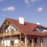 Битумная черепица RUFLEX Runa (Красный гранит), SBS (СБС) модифицированный битум, Гарантия 35 лет!, фото 3