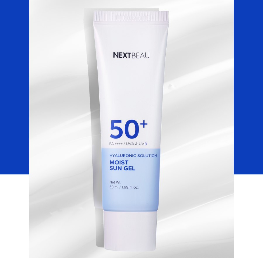 Солнцезащитный крем-гель для лица с гиалуроном Nextbeau Hyaluron Sun Gel Cream SPF50+ PA++++ / 55 мл. - фото 3 - id-p110659299