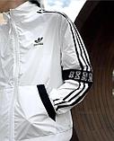 Ветровка Adidas Sern бел чер полос 532-2, фото 2