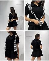 Комп 2в1 (тен+шорт) чер (жен) 699