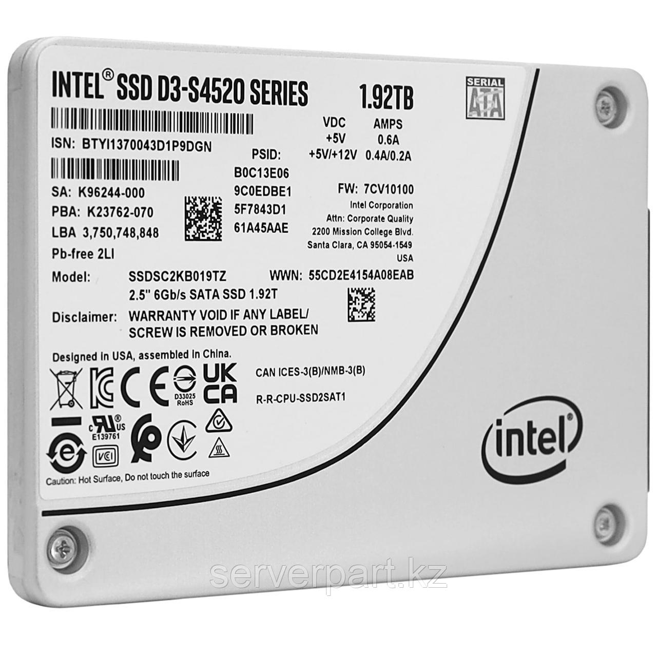 SSD Intel D3 S4520 1.92TB SATA 2.5" SSD