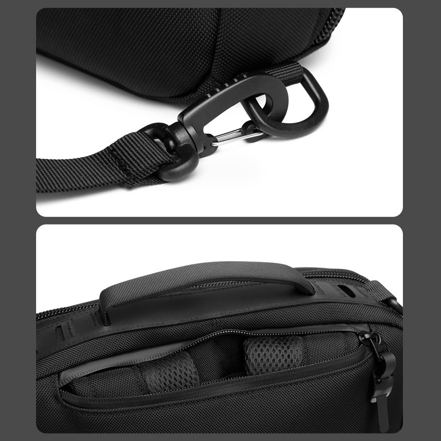Сумка-рюкзак трансформер OZUKO 9490 черный - фото 5 - id-p110683918