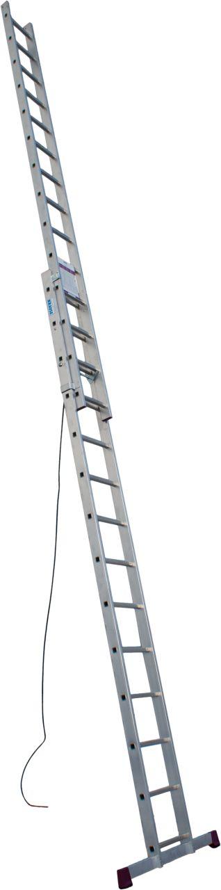 Двухсекционная лестница с тросом