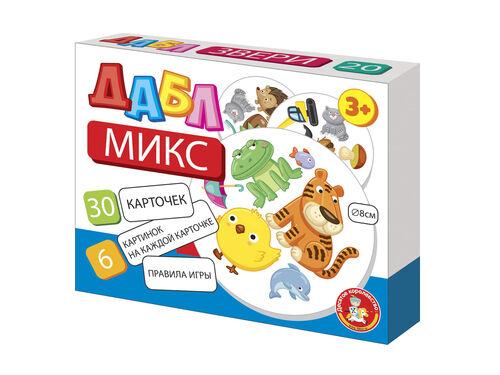 Настольная игра Дабл «Микс» Звери (30 карточек)