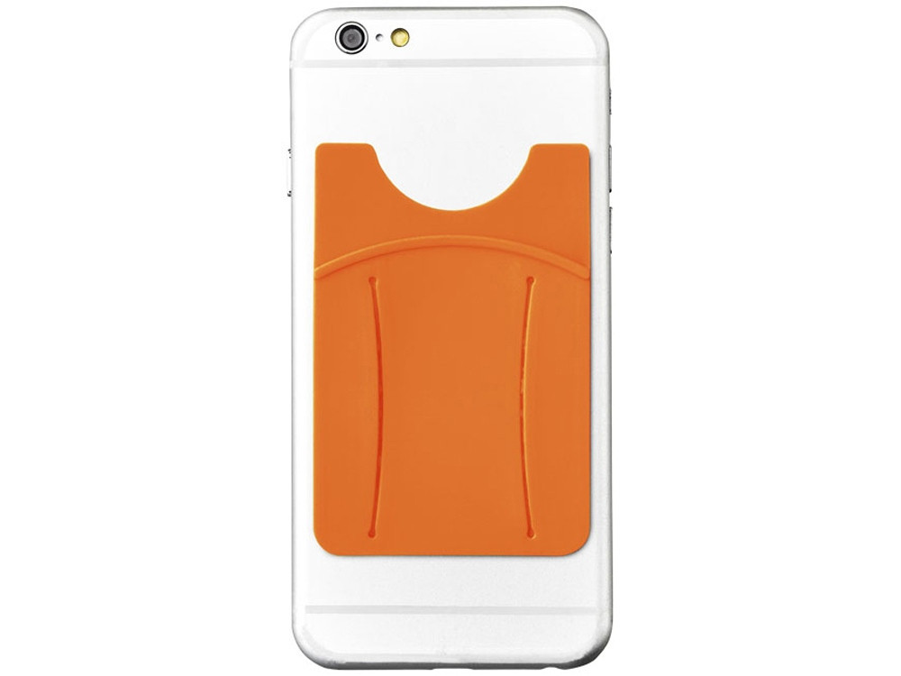 Картхолдер для телефона с отверстием для пальца, оранжевый - фото 4 - id-p110699739