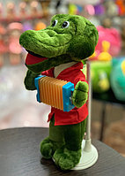 Музыкальная мягкая игрушка крокодил Гена из м/ф Чебурашка 25 см.