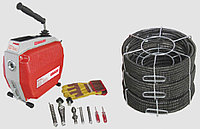 Прочистная машина ROTOR KING для труб 20-150 мм, с комплектом 16 и 22 мм спиралей и принадлежностями