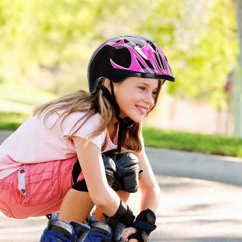 Детский защитный шлем для велосипеда, самоката, скейтборда, роликов, велошлем обхват головы 56-60 см, 5-12 лет - фото 1 - id-p110701683