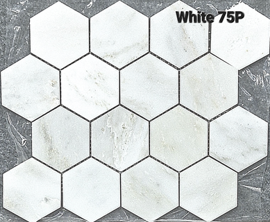 Мраморная мозайка WHITE-75 (307x270) - фото 1 - id-p110701687