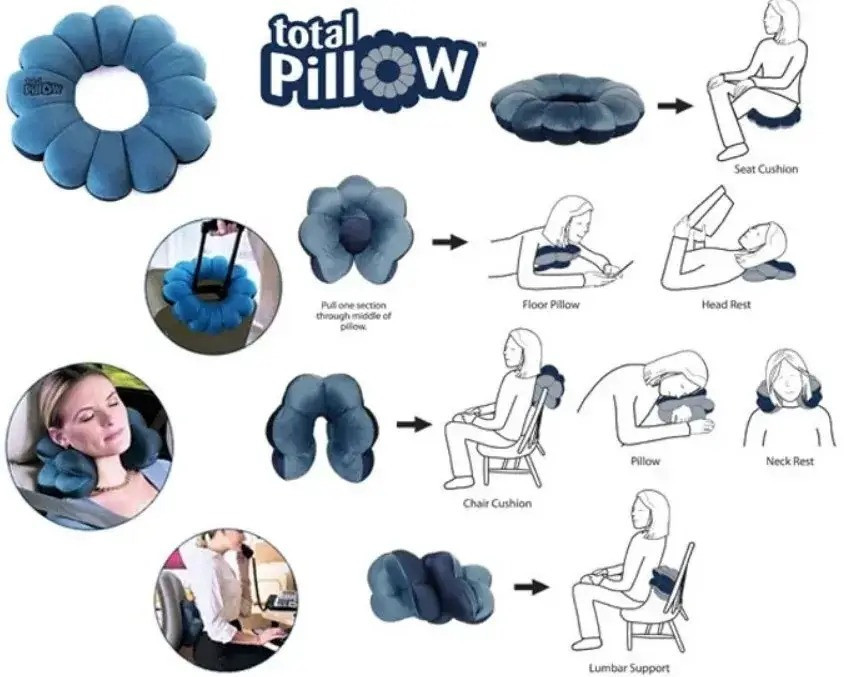 Универсальная подушка-трансформер для путешествий Total Pillow - фото 2 - id-p108347430