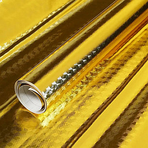 Самоклеющаяся пленка 60x300 см, золотистая (4868-1), фото 2
