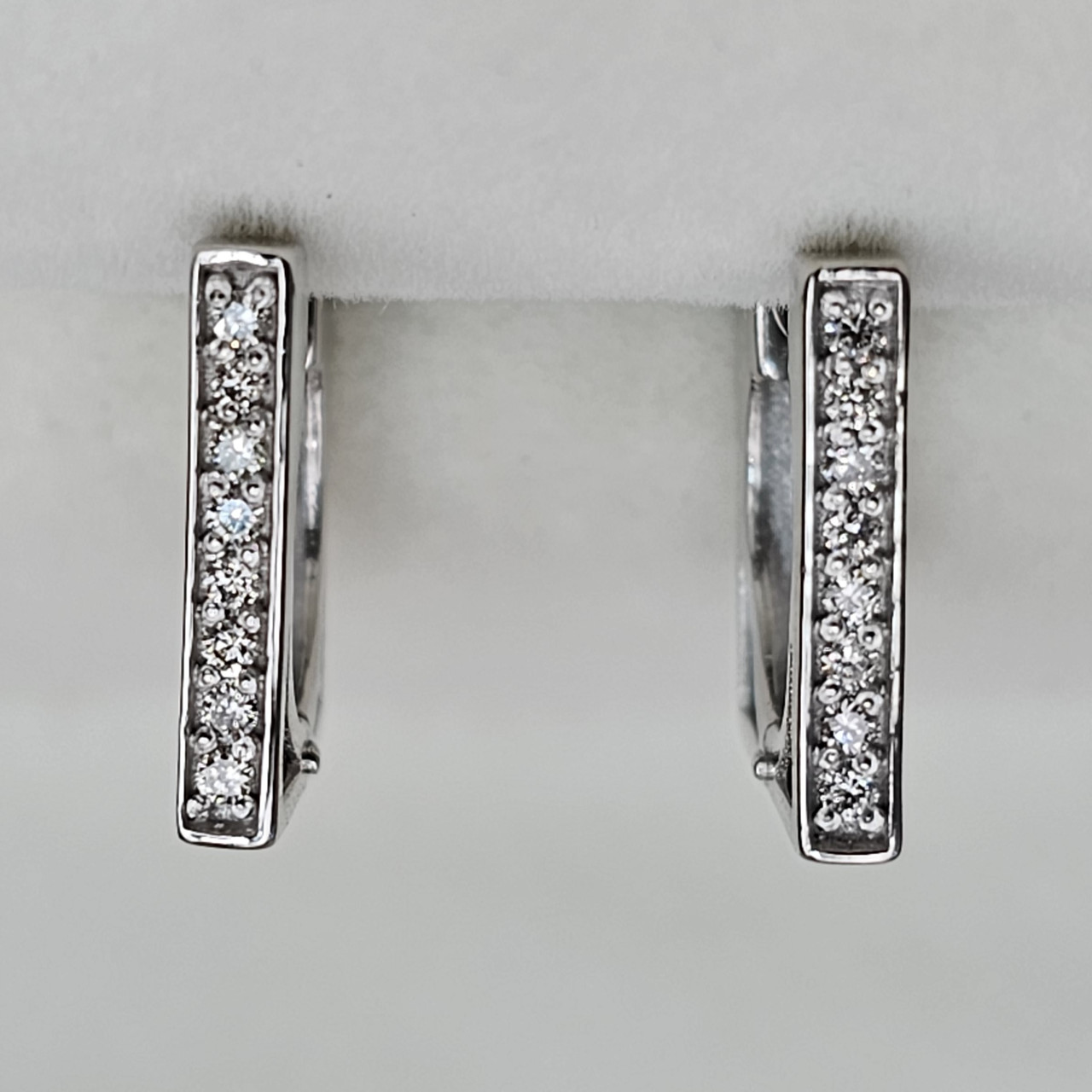 Золотые серьги с бриллиантами 0.14Ct SI1/J, VG-Cut