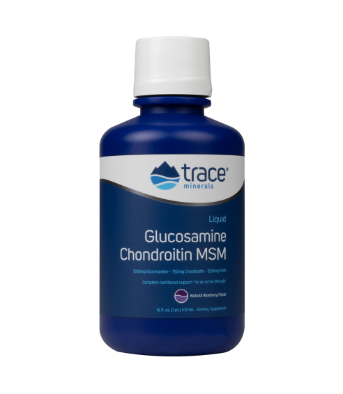 Хондропротектор Liquid Glucosamine/Chondroitin/MSM, 475 ml, Trace minerals Blueberry - фото 1 - id-p110546049