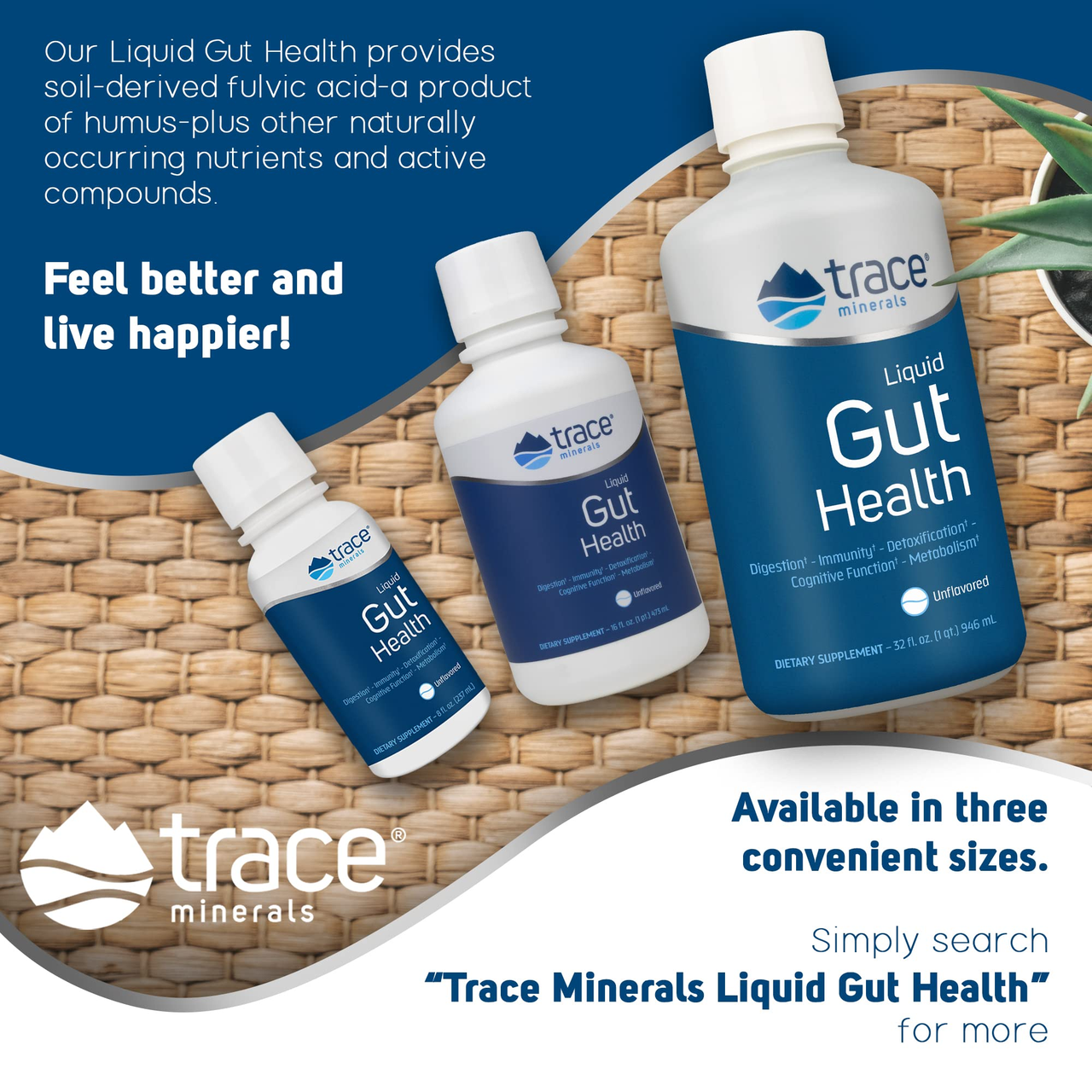Liquid Gut Health, 237 ml, Trace minerals Unflavored - фото 3 - id-p110546053