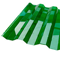 Профилированный поликарбонат (прозрачный шифер) BORREX толщина 1.3 мм, зеленый